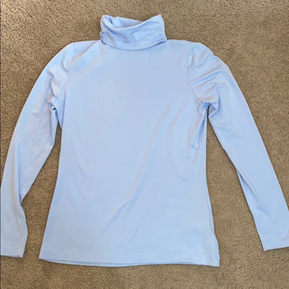 Light blue turtleneck
